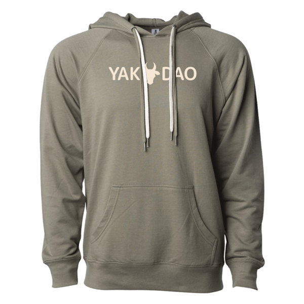 YAK Hoodie with screen printed YAK DAO Logo on front