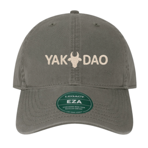 Dark Grey Embroidered Yak Dao Hat